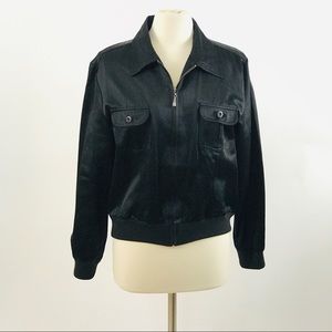 Bill Blass black zip Jacket vintage